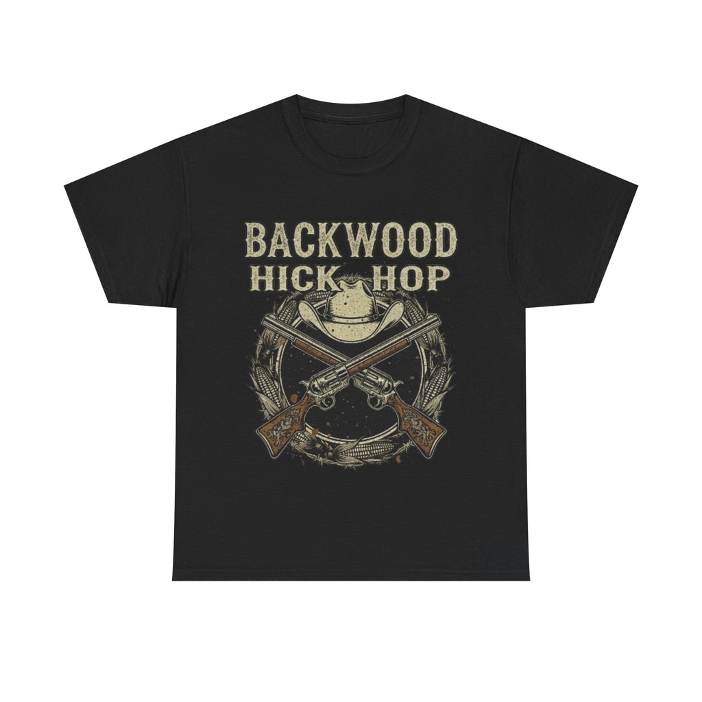 Backwood Hick Hop T-Shirt — Vintage Crossed Rifles Country Hip-Hop Tee