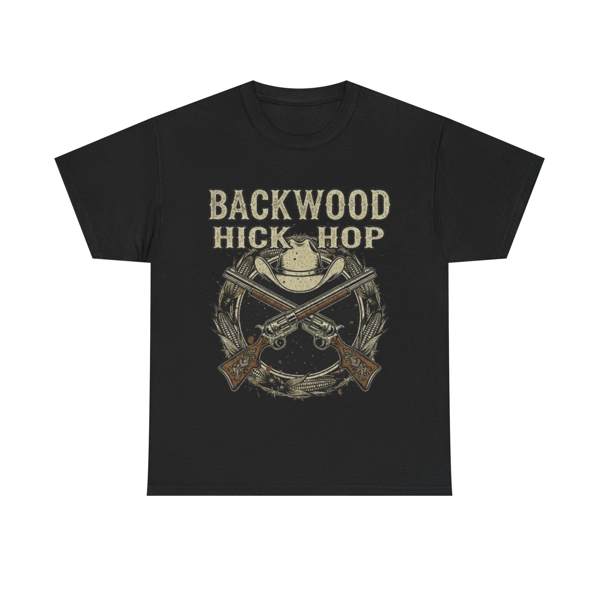Backwood Hick Hop T-Shirt — Vintage Crossed Rifles Country Hip-Hop Tee